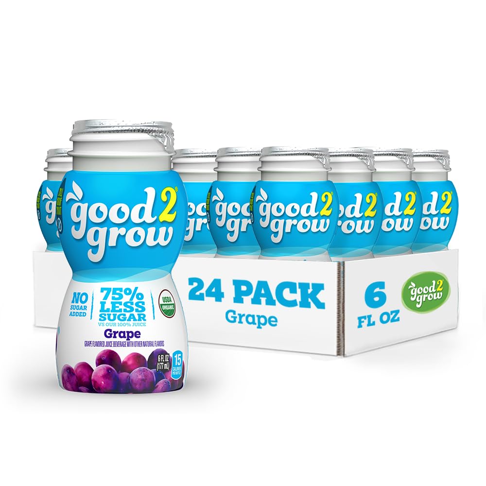 good2grow Organic Grape Juice for Kids - No Sugar Added 24 Pack
