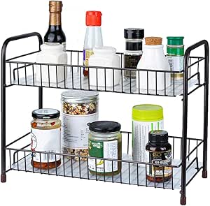 Spice Rack Organizer for Countertop - 2 Tier Storage Solution
