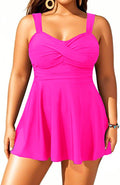 Plus Size Two Piece Tankini Swimsuits for Women - Flowy Swim Dress Set