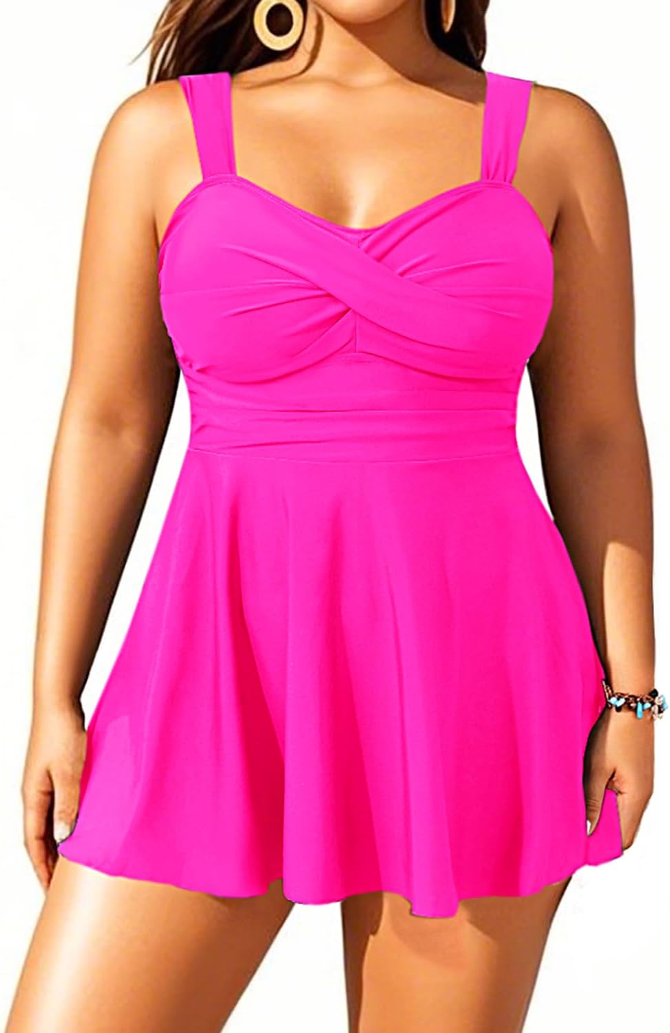 Aqua Eve Plus Size Two Piece Swimsuits for Women with Shorts