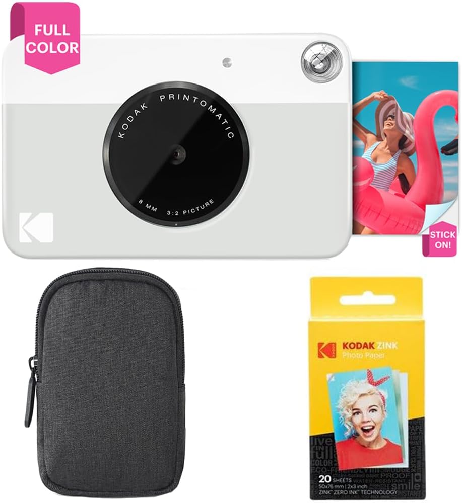 KODAK Printomatic Camera Bundle - Colorful Instant Photos!