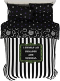 Beetlejuice Halloween Striped Bedding 5 Piece Full Set - Reversible