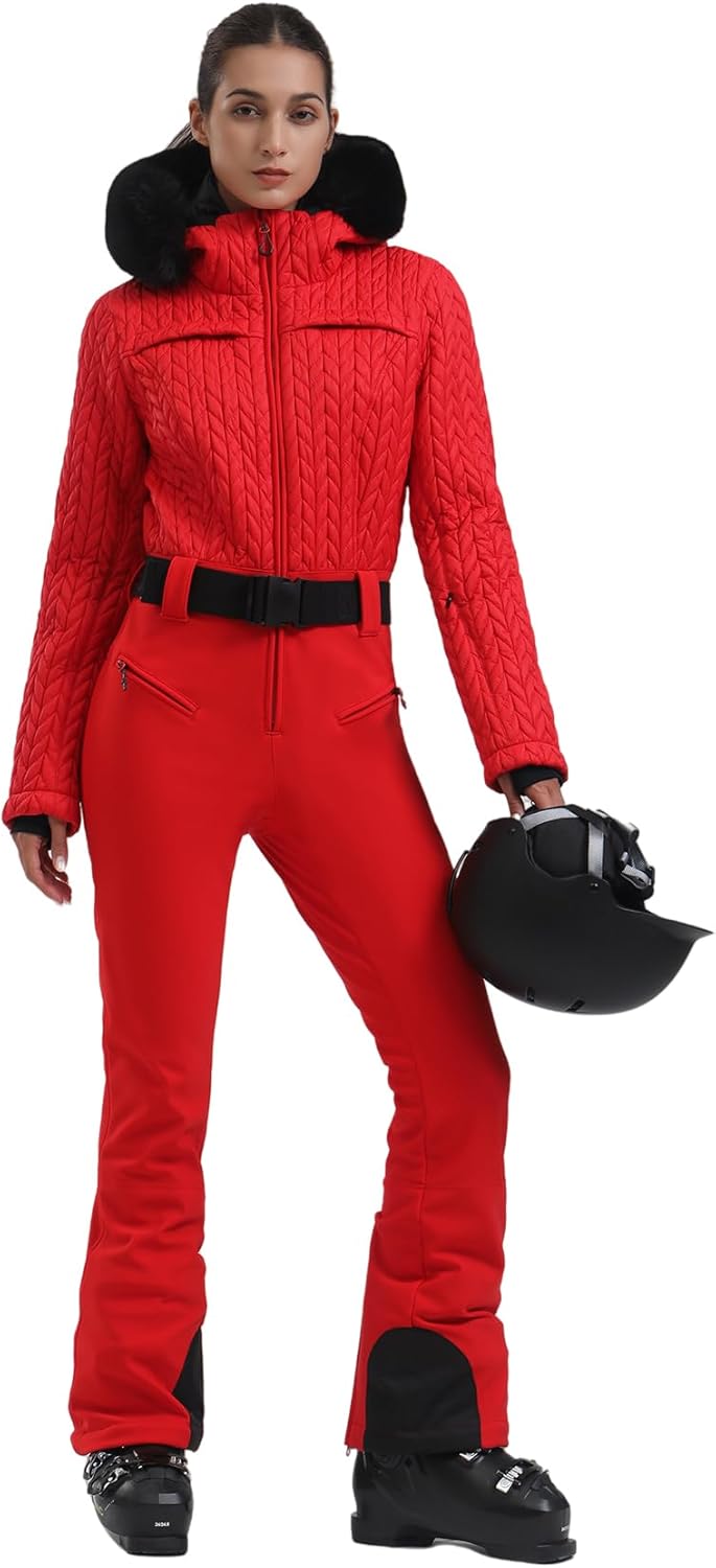 GSOU SNOW Women's Waterproof Ski Jumpsuit