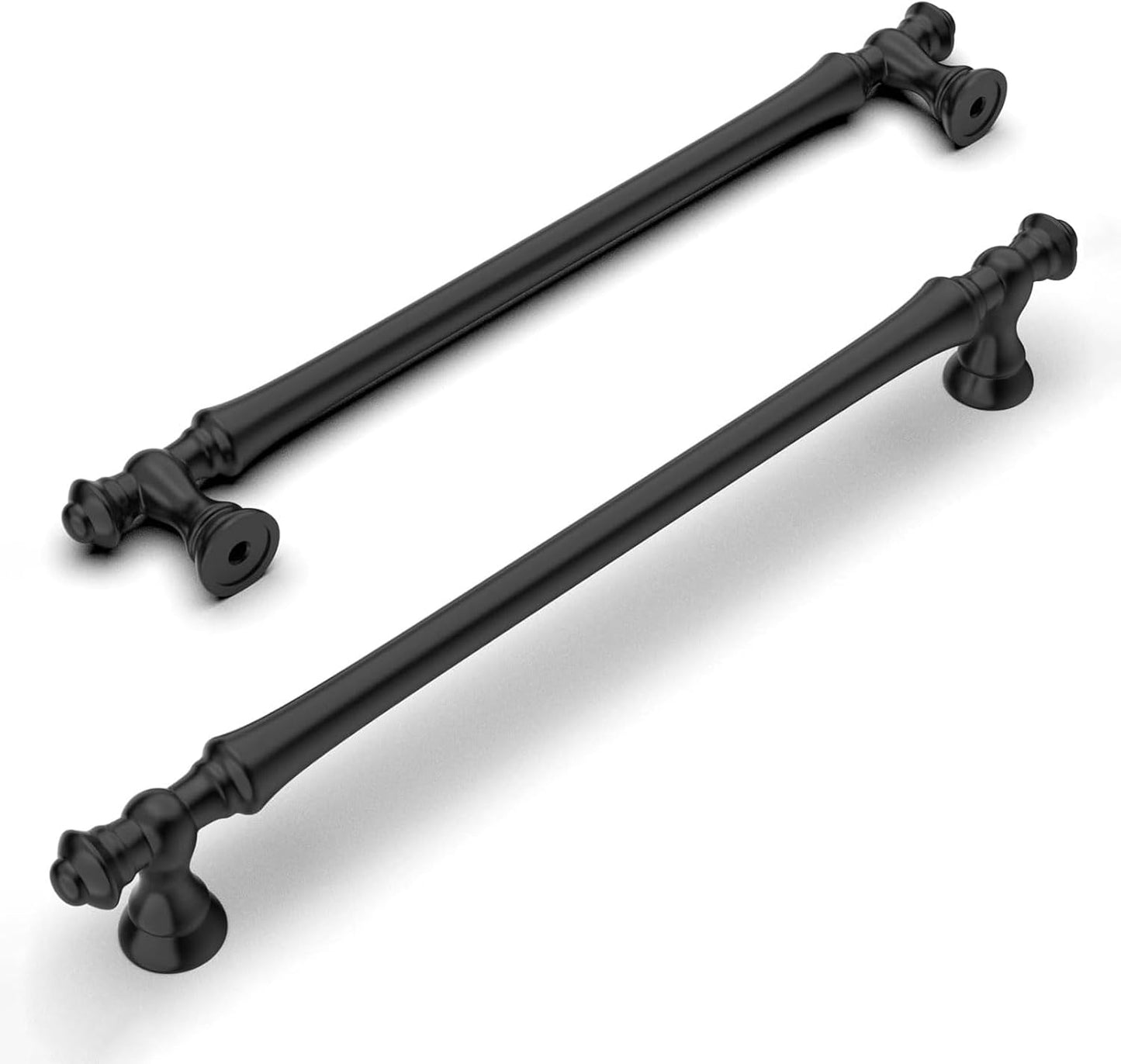 Matte Black Cabinet Pulls 10 Pack 6.3 Inch for Kitchen and Bath