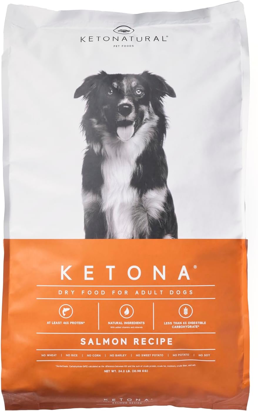 Ketona Salmon Recipe Dry Dog Food - High Protein, Low Carb