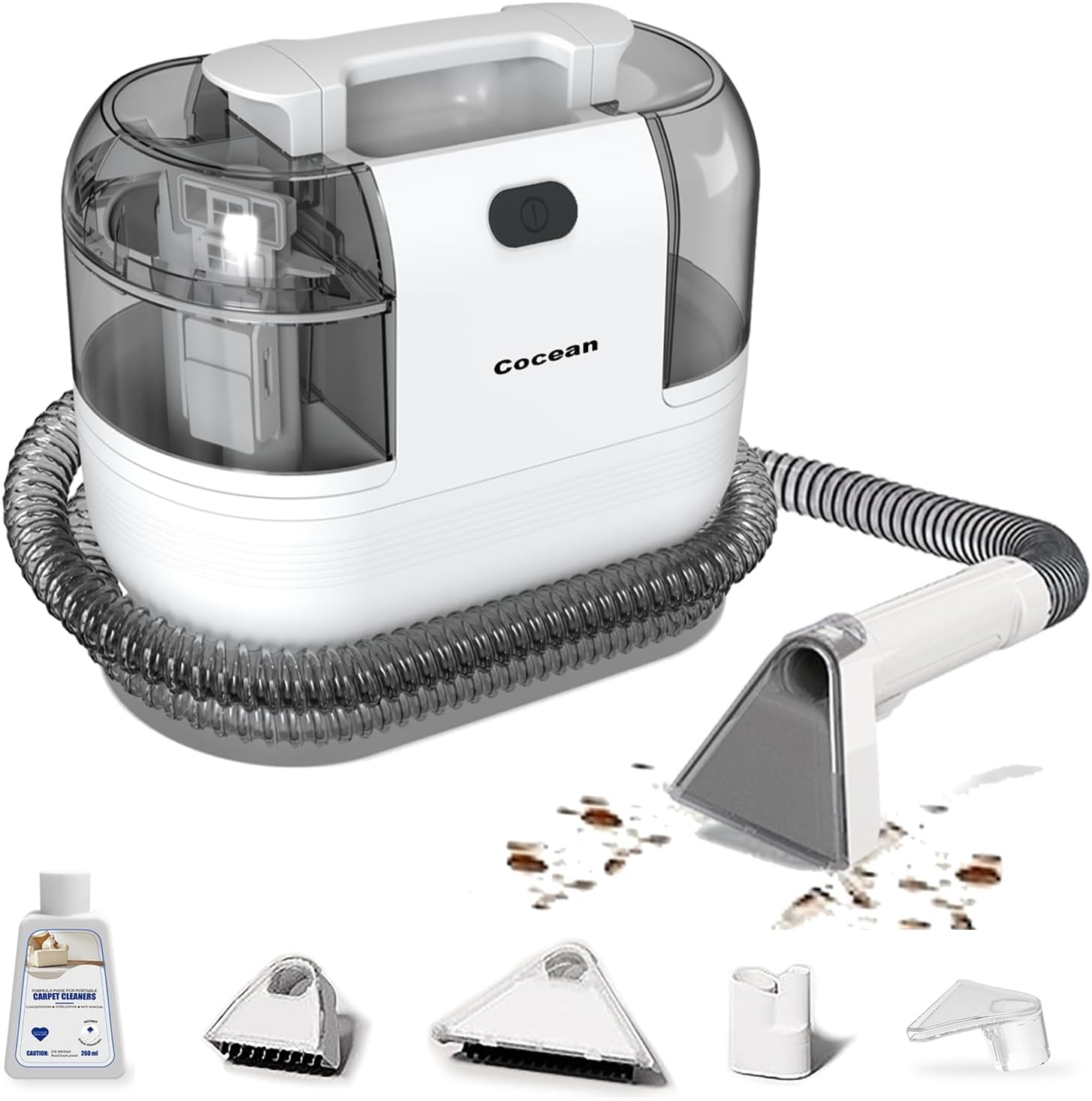 COCEAN Multi-Purpose Portable Carpet Cleaner for Deep Stains