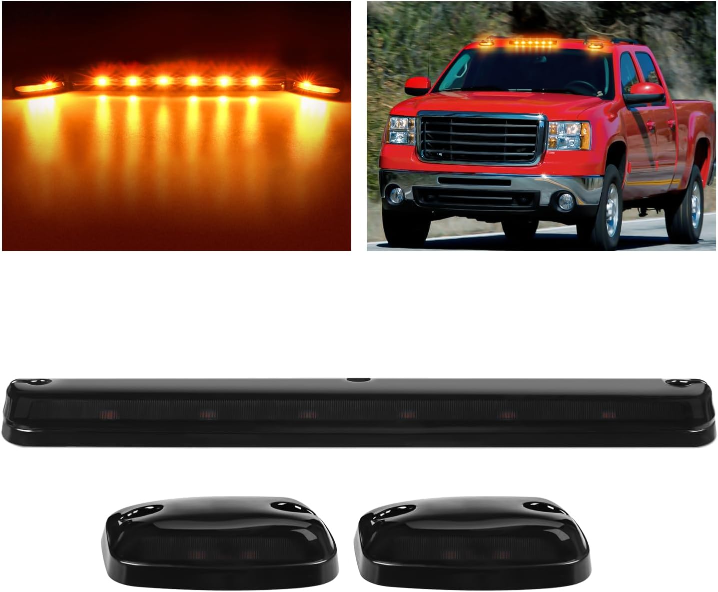 Nilight LED Cab Marker Lights for Silverado and Sierra Trucks
