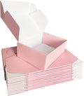 28 Pack 9x6x3 in Pink Shipping Boxes for Small Business - Sturdy, Easy