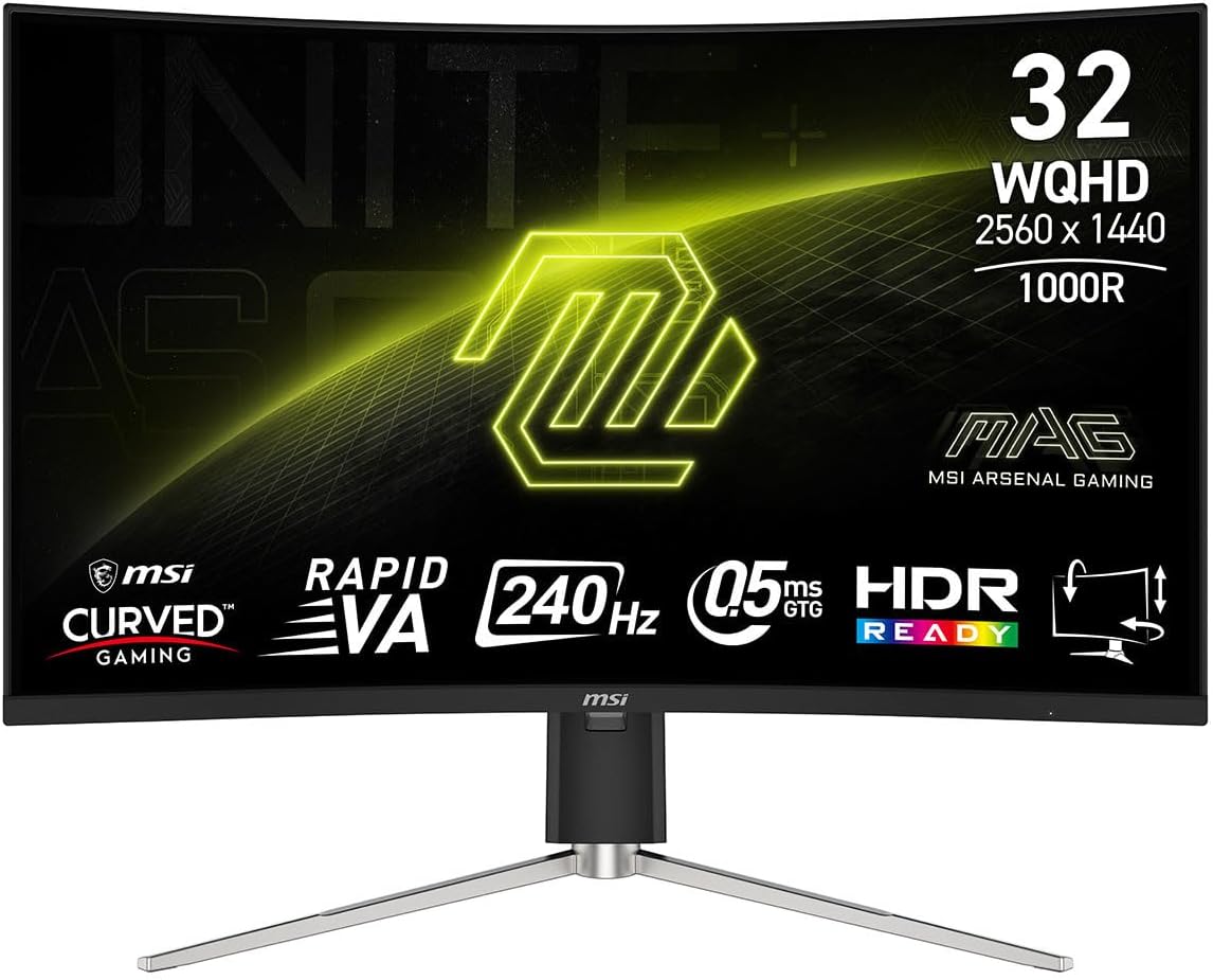 MSI 31.5 240Hz WQHD Gaming Monitor - Ultra-Fast 0.5ms Response Time
