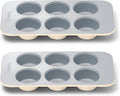 Nonstick Ceramic 6 Cup Muffin Pan Duo - Cream Small Batch Bakeware