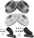 Front & Rear Ceramic Brake Pad and G-Coated Rotor Kit for 2013-2021