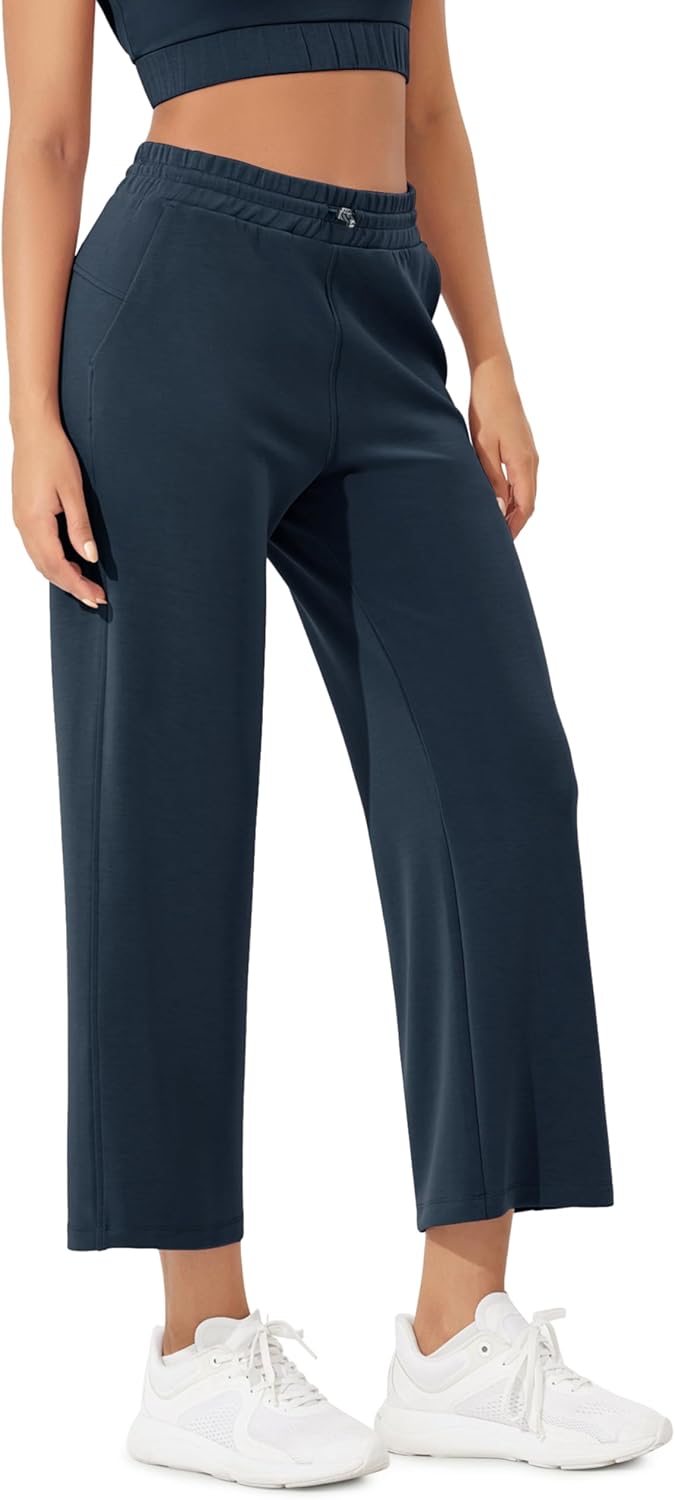ODODOS Women's Modal Soft Wide Leg Pants with Pockets