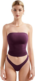 Women Sexy Tube Top Double Lined Y2K Summer Crop - Supportive Fit