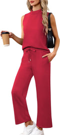 Effortless Women's Summer Mock Neck Tank and Lounge Outfit