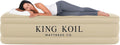 King Koil Luxury Air Mattress 20in Full Size Beige - Built-In Pump