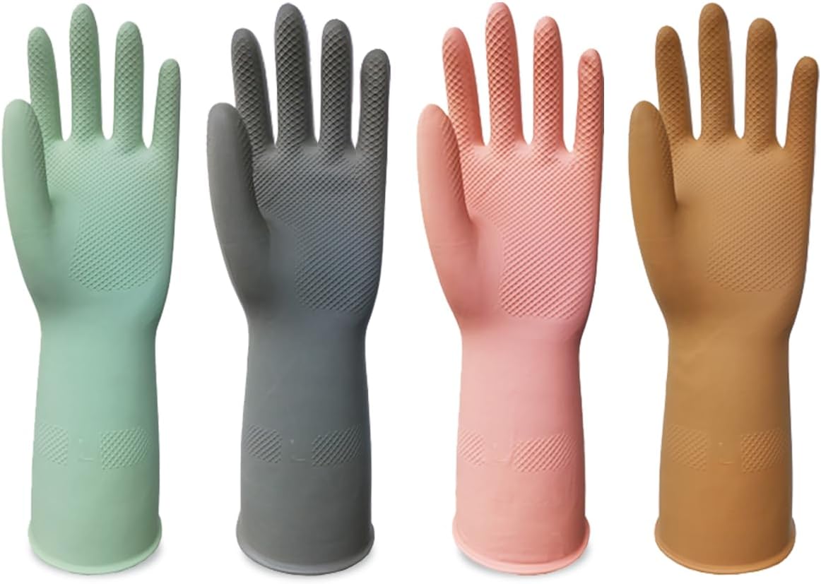 Non-Slip Grip Rubber Dishwashing Gloves