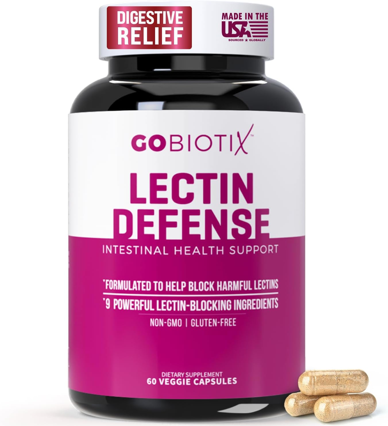 GOBIOTIX Lectin Defense Supplement for Intestinal Health