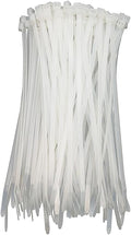 HS Clear Zip Ties 6 in Small (100 pcs) - Durable White Cable Ties