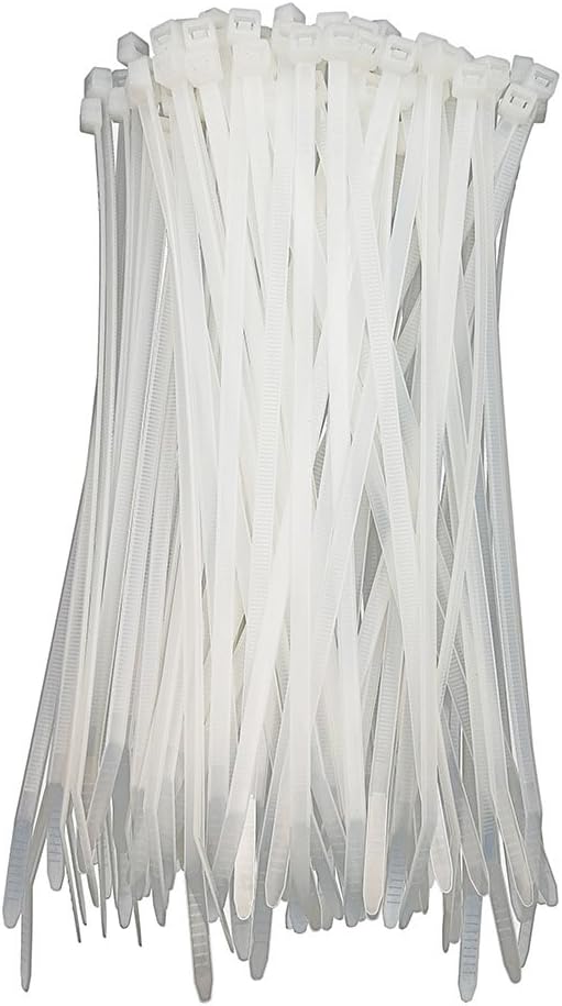 HS 6 Inch Clear Zip Ties - Small 18 LBS Strength