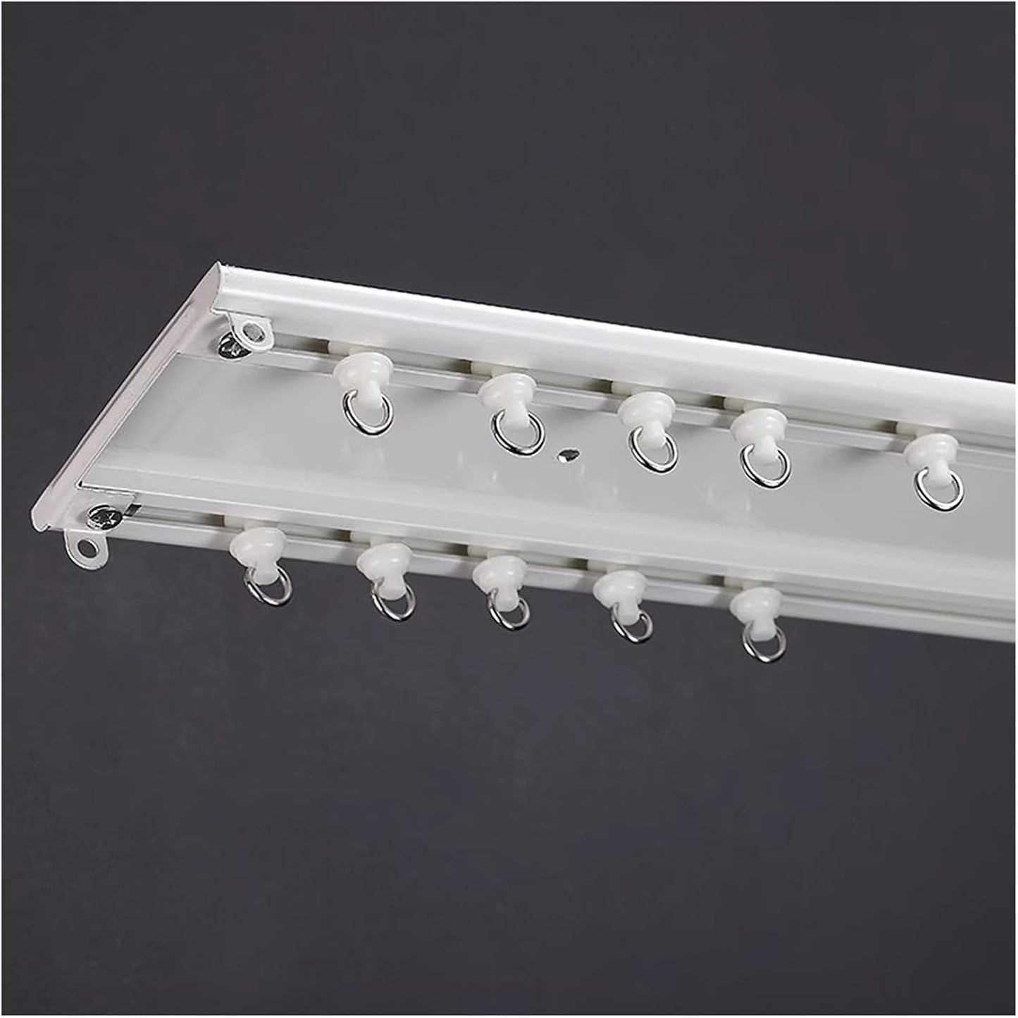 Ultra-thin Ceiling Mount Curtain Track for Home/Office - White