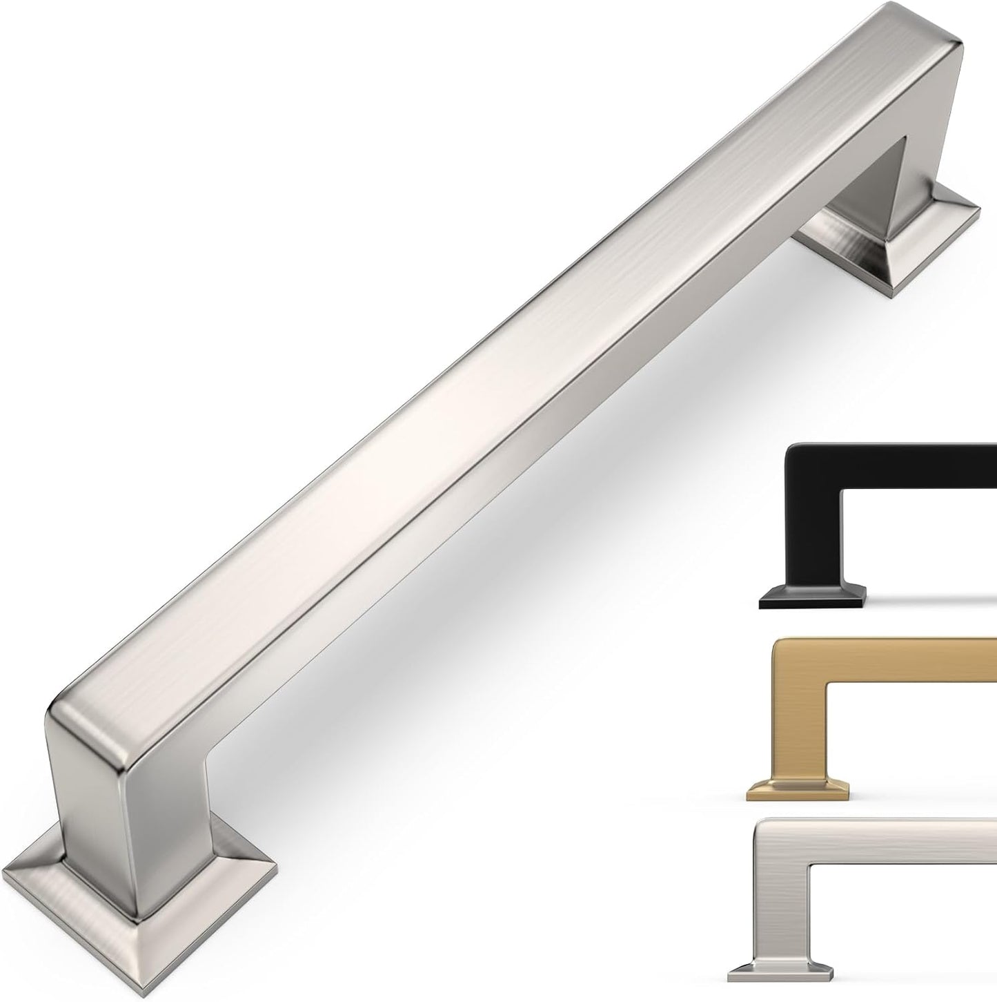 10 Pack 5 Inch Cabinet Pulls in Brushed Satin Nickel Finish
