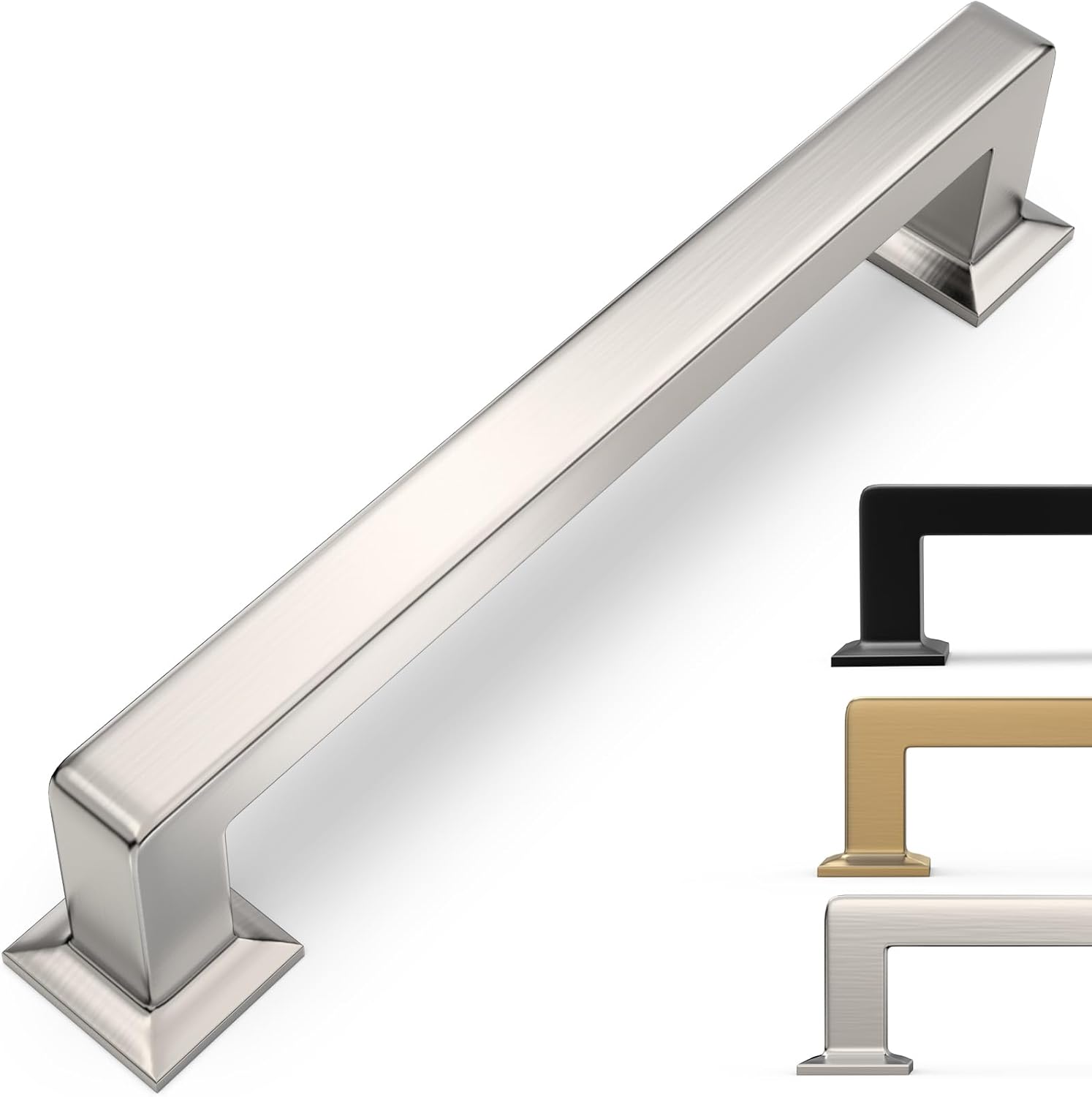 10 Pack 5 Inch Cabinet Pulls in Brushed Satin Nickel Finish