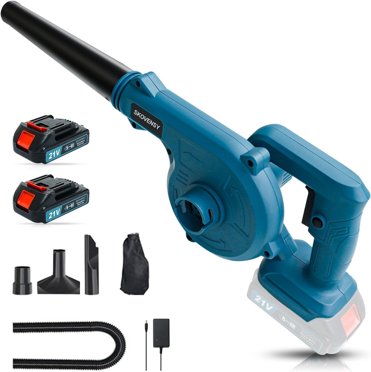 Cordless Blower with 2 Batteries for Year-Round Cleaning Tasks