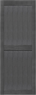 S&Z TOPHAND 32in x 84in MDF Deep Gray Barn Door - Durable PVC Surface