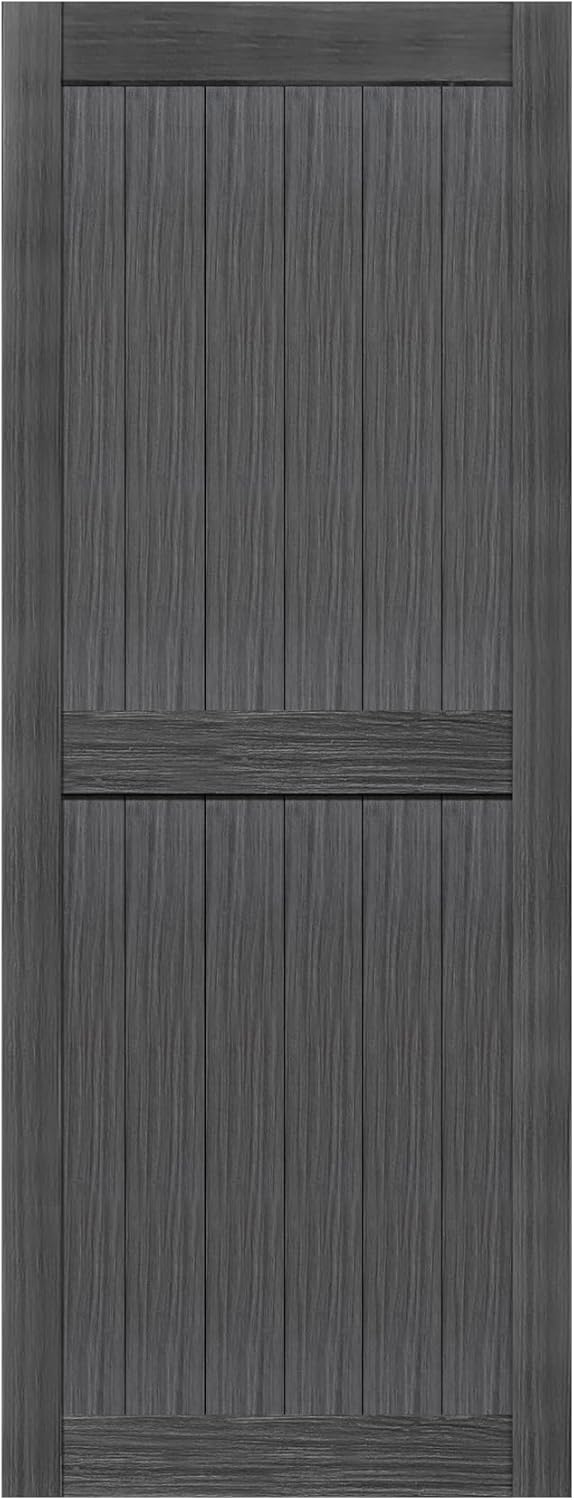 32in x 84in MDF Deep Gray Barn Door for Elegant Interiors
