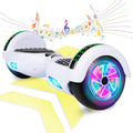 Self Balance Scooter 6.5 in with Speaker and LED Lights - Safe, Easy