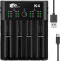 IMREN 18650 Battery Charger 4-Bay USB-C - Smart Fast Charging