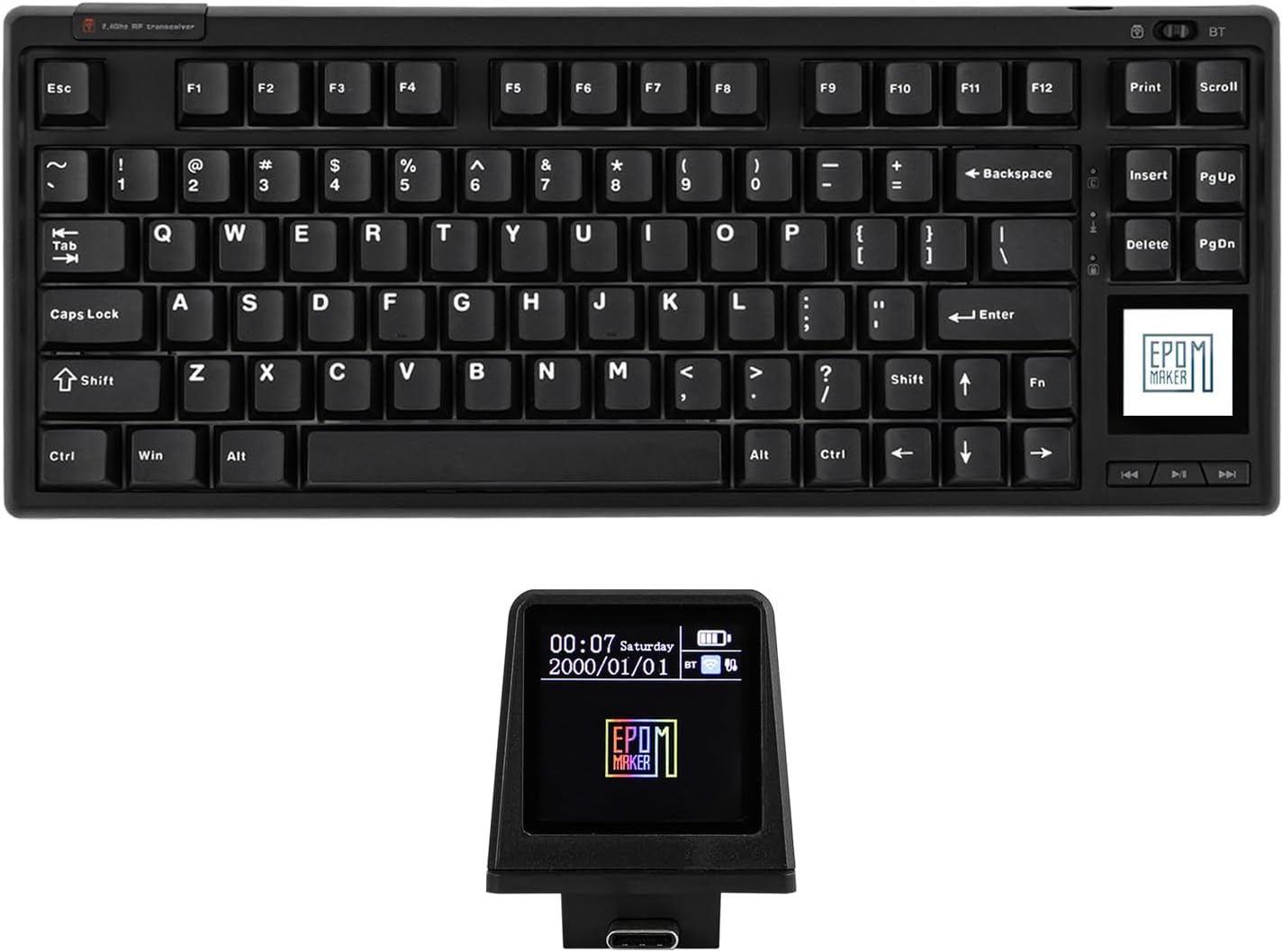 EPOMAKER RT80 Wireless Gaming Keyboard with Touch Screen Features