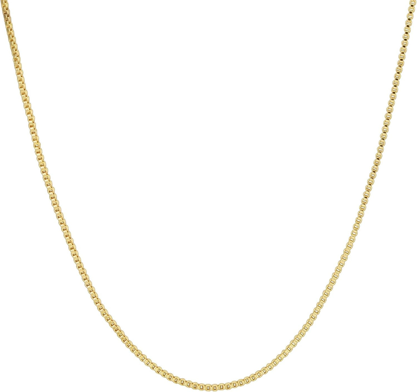 14K Gold Plated Adjustable Link Chain Necklace for Women