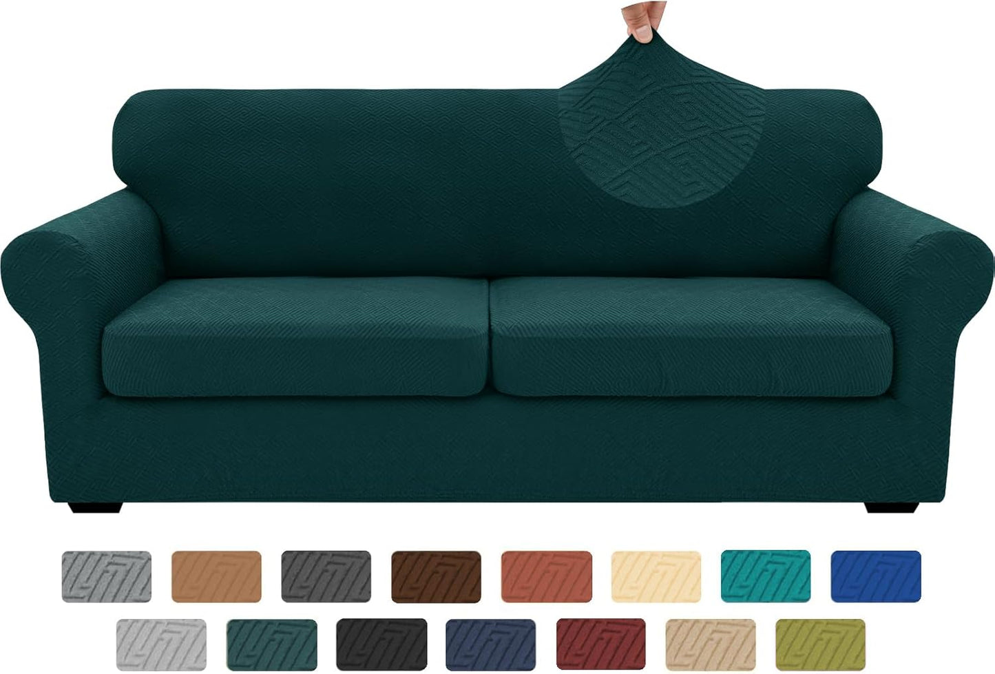 XINEAGE 2025 New 3 Pieces Couch Covers for Large Sofas
