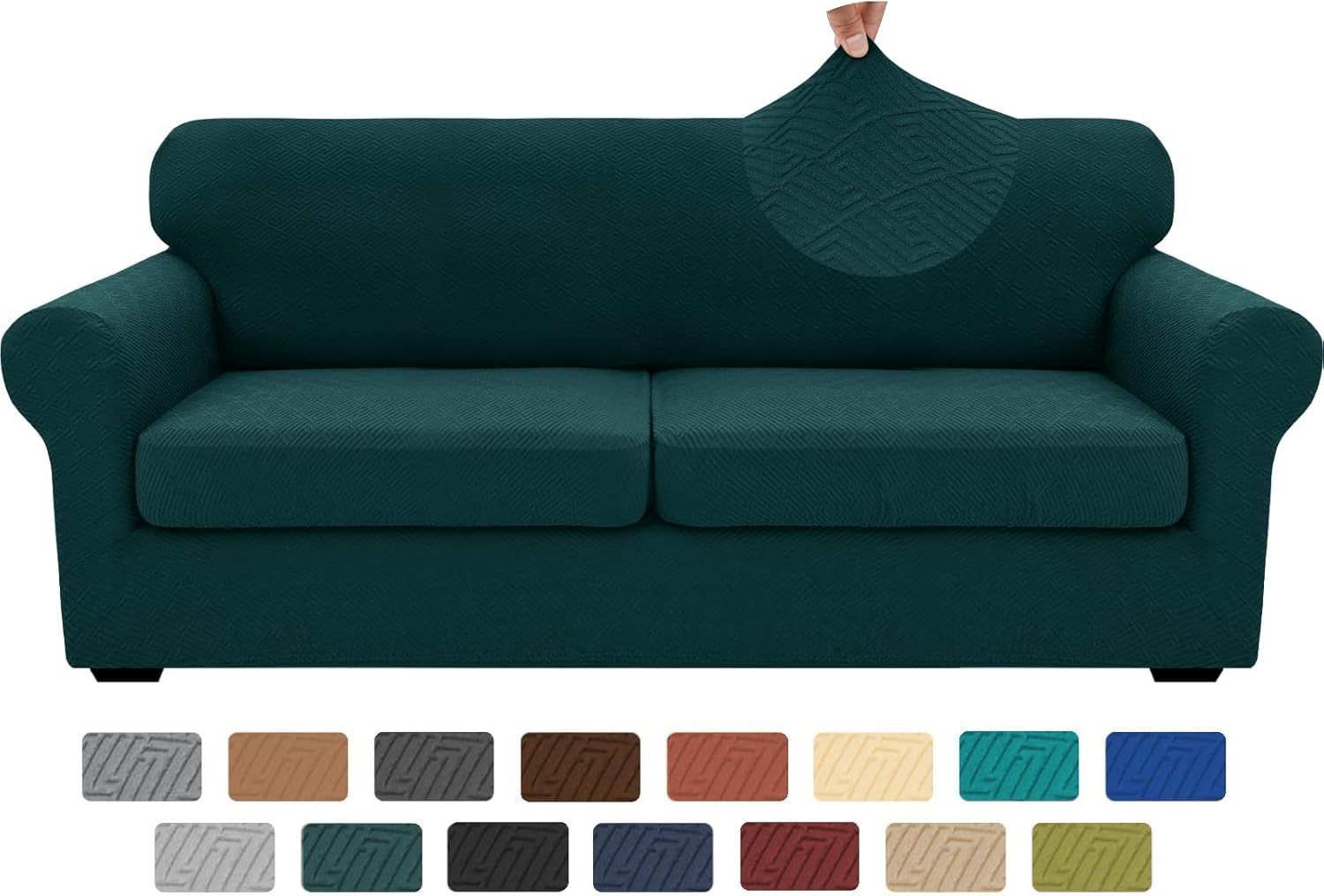 XINEAGE 2025 New 3 Pieces Couch Covers for Large Sofas