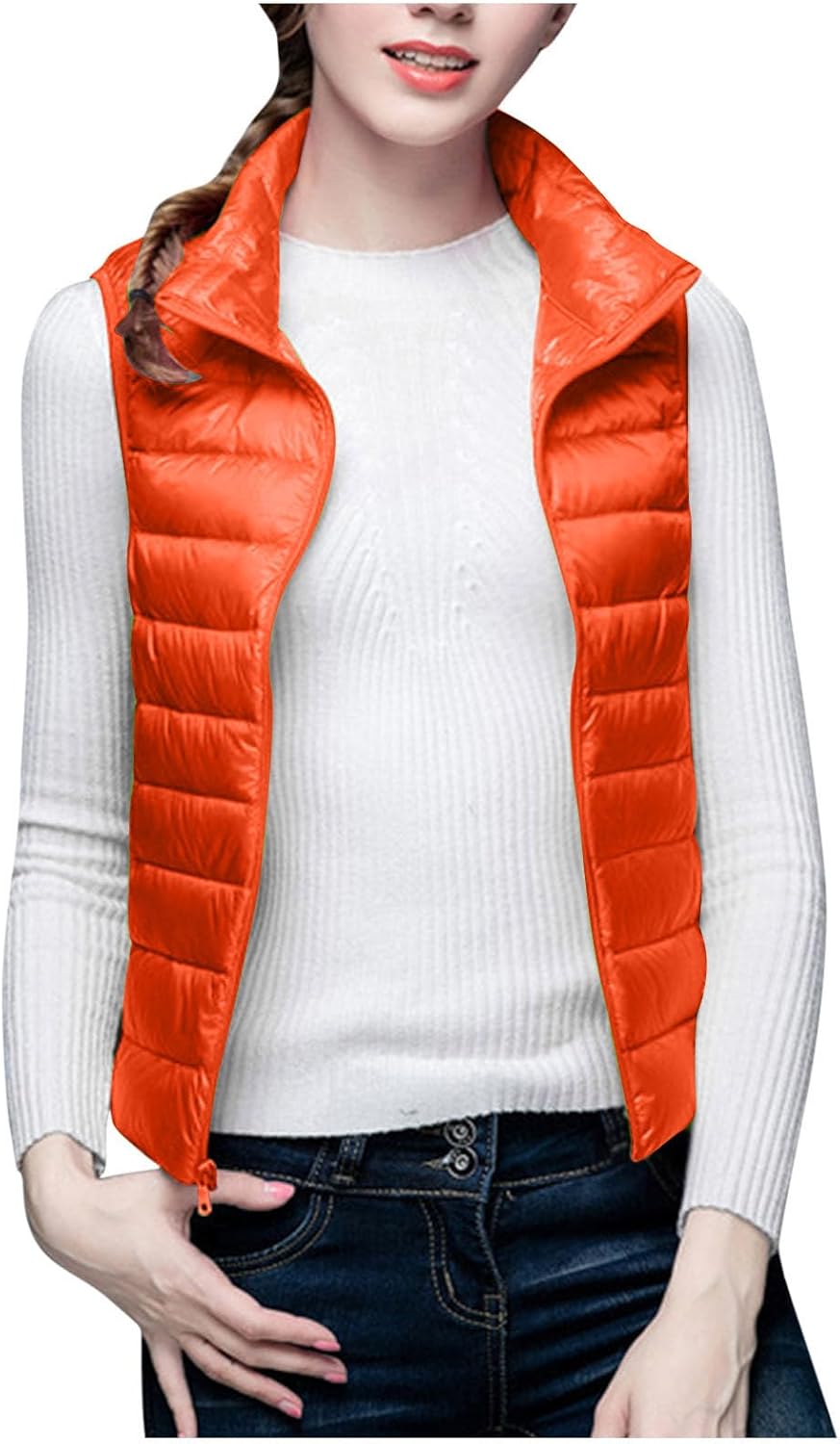 YRAETENM Women's Lightweight Puffer Vest