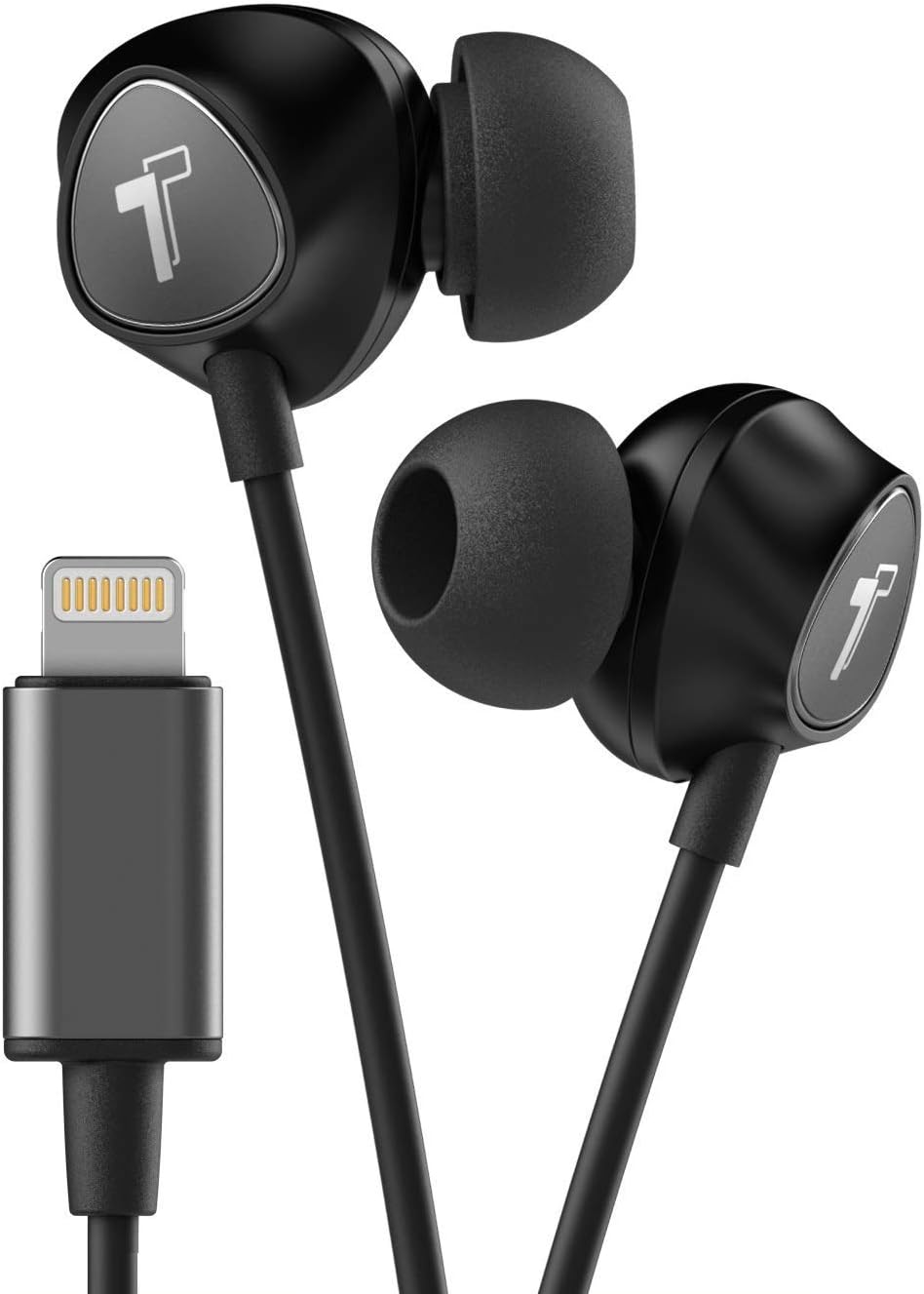 Apple MFi Certified Wired iPhone Earbuds - In-Ear Mic & Remote (Black)