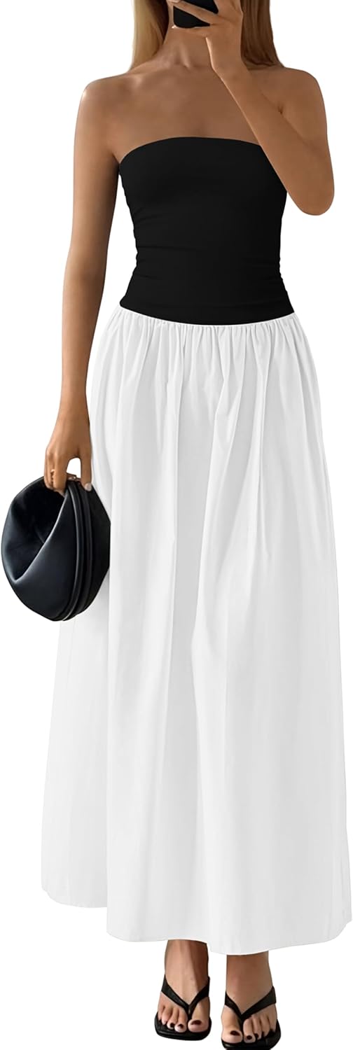 Elegant Strapless Maxi Dress for Women - Perfect Summer Style