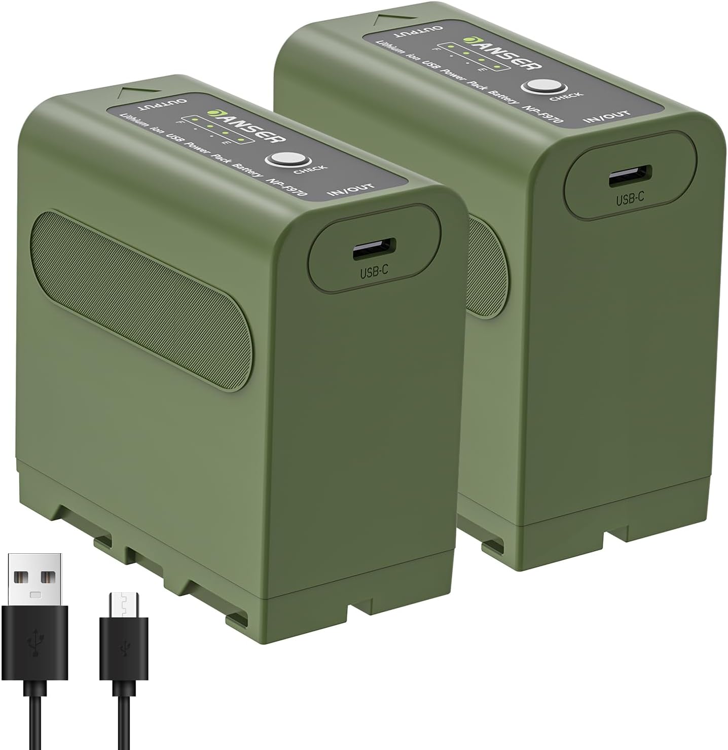 NP-F970 Replacement Battery Pack with USB-C Fast Charging