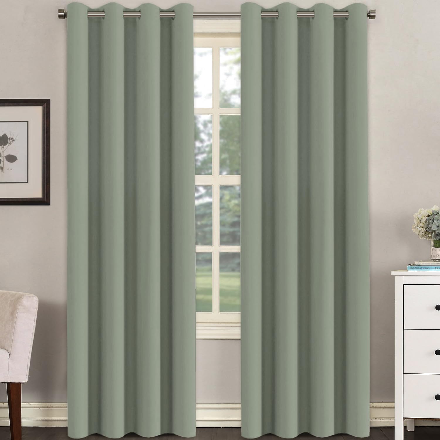 H.VERSAILTEX Room Darkening Curtains for Living Room 52 x 84 in