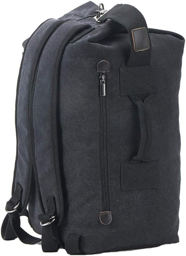 Military Duffel Bag Top Load Double Strap Canvas Backpack