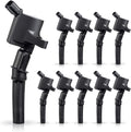 Ignition Coil Pack Set of 10 Compatible with Ford Super Duty