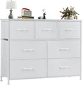 Wide 7-Drawer Fabric Dresser for Bedroom - Large Capacity Storage