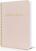 Daily Planner and Notebook for Women - Hourly Schedule, Champagne Pink