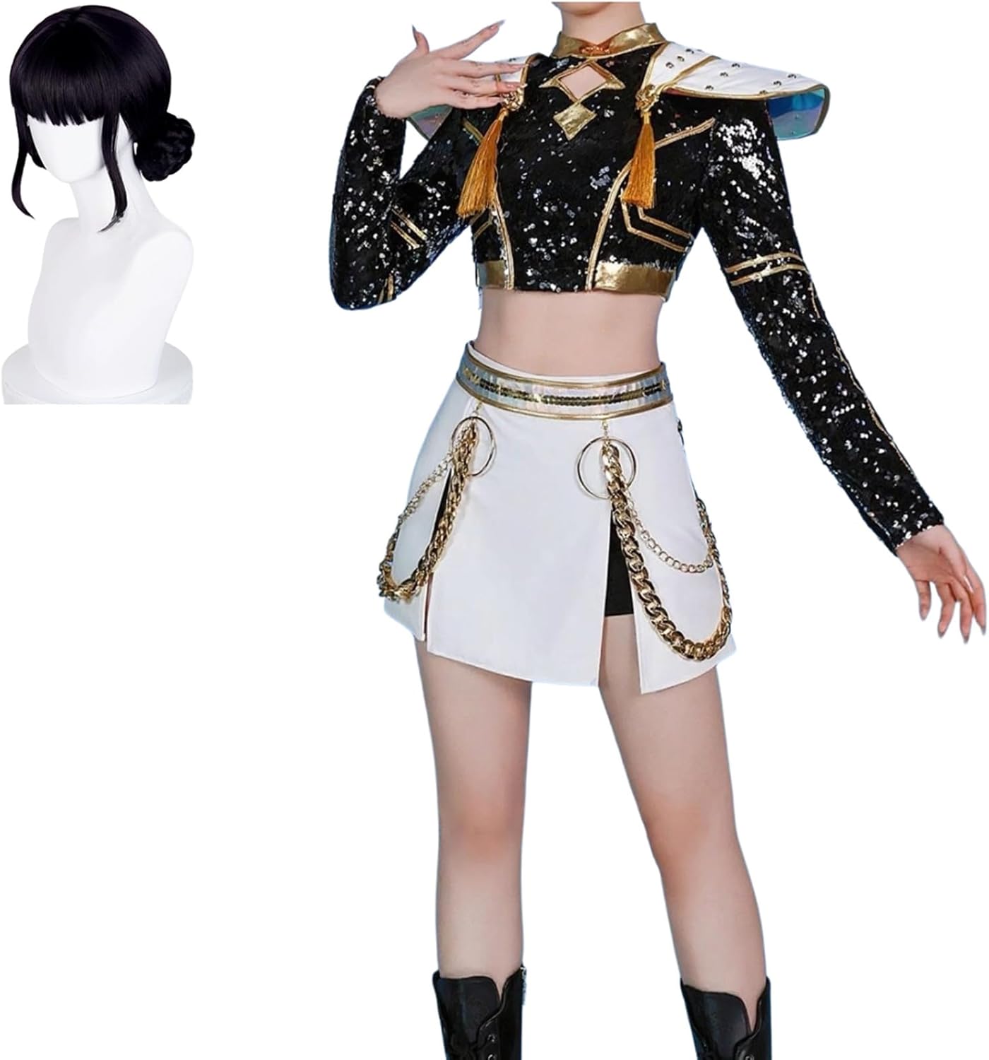 Rumi Zoey Mira Costume Cosplay Wigs and Outfit Set for Halloween