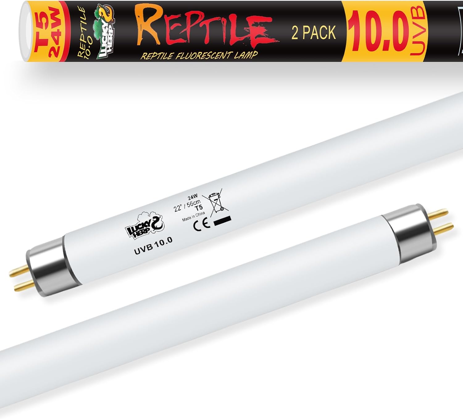 LUCKY HERP T5 UVB Reptile Light 2 Pack for Healthy Reptiles