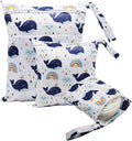 Cloth Diaper Wet Dry Bags 3pc Set - Waterproof Travel Pouches