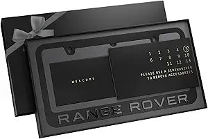 Black License Plate Frame for Range Rover - Luxurious Style