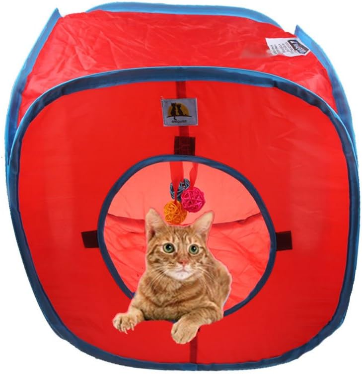 Interactive Cat Play Cube - Collapsible Tunnel with 4 Balls!