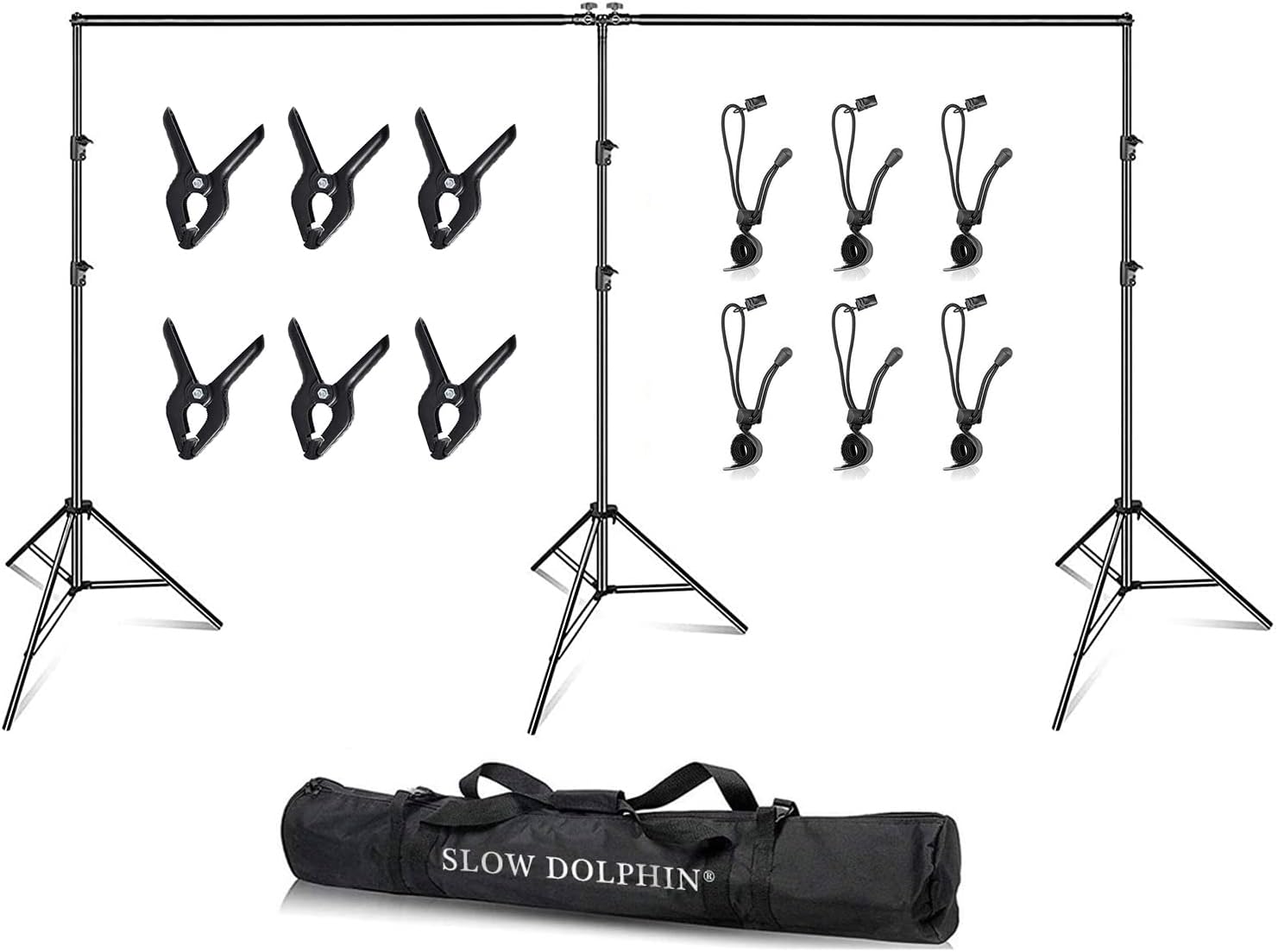 SLOW DOLPHIN 20ft Adjustable Photography Backdrop Stand Kit